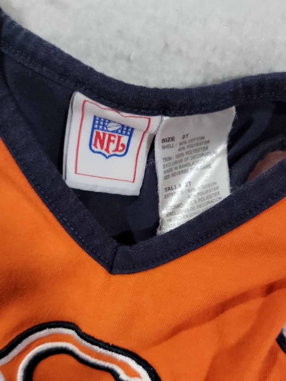 NFL Chicago Bears Toddler Cheer Outfit - Orange & Navy - 2t - Picture 2 of 3